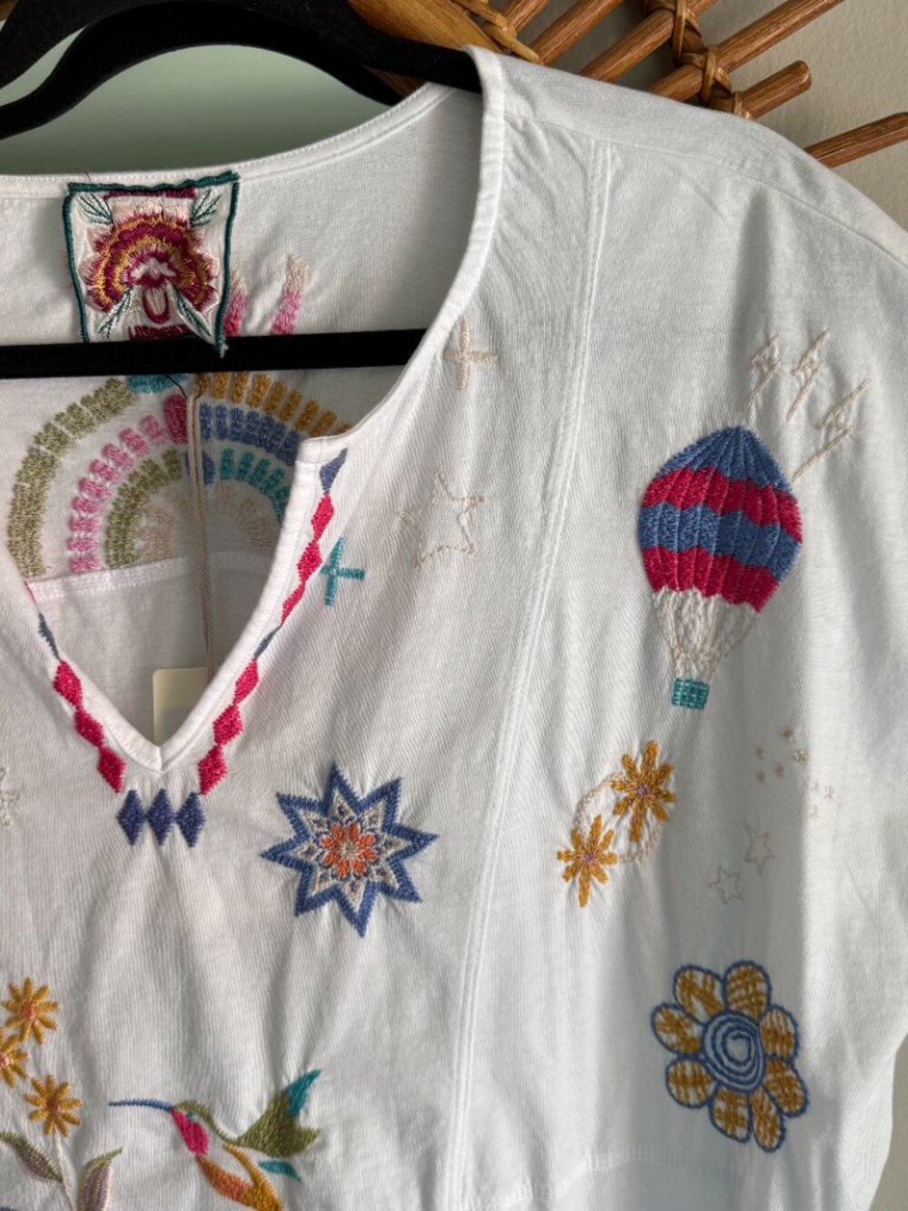 Johnny Was Loulia Embroidered Cotton Top - Picture 3 of 5
